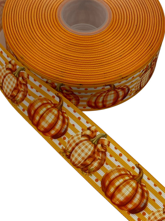 Fall Ribbon/ Pumpkin Ribbon (38mm/ 1.5 inches)