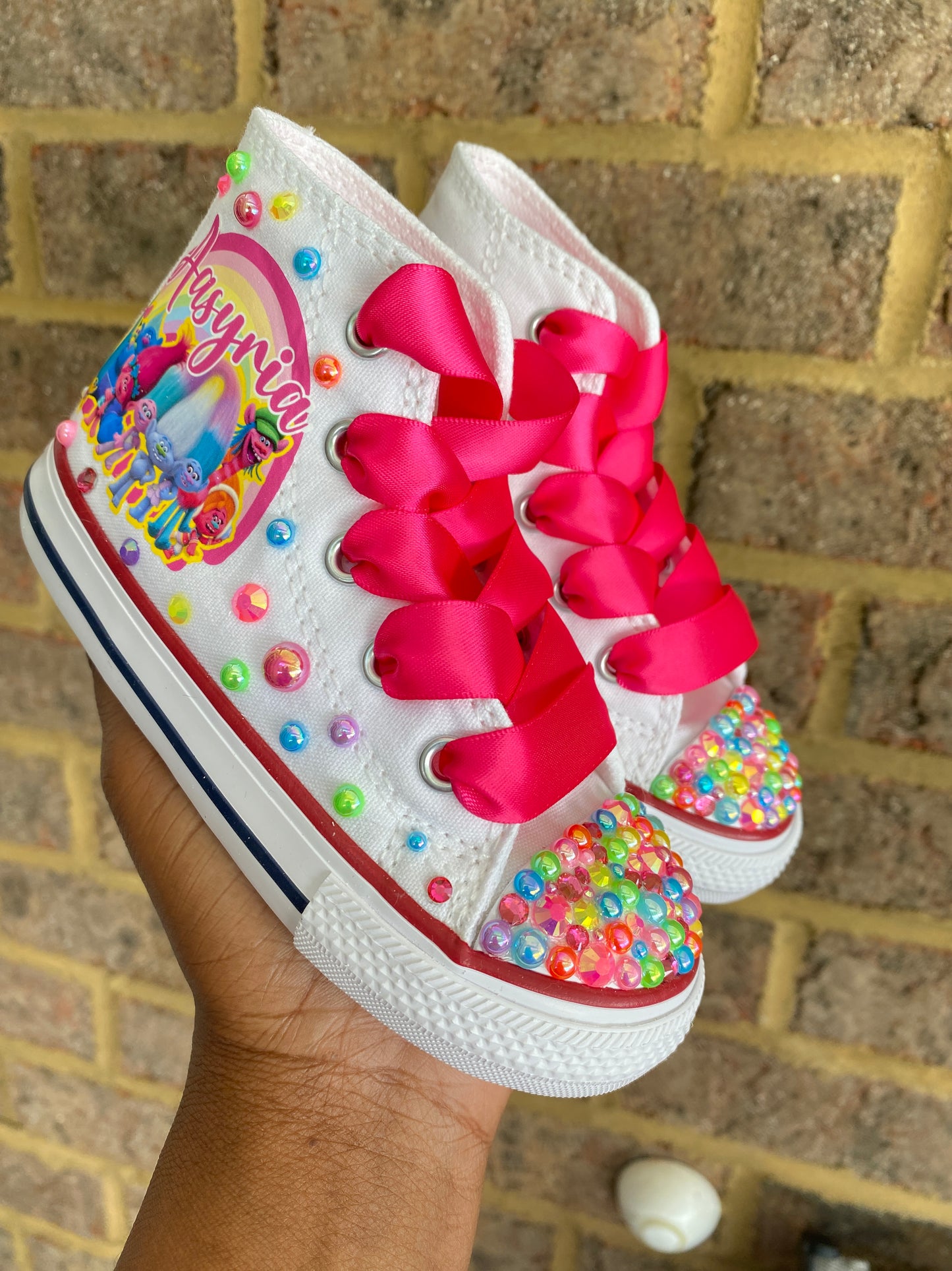Troll Bling Converse Sneakers, troll sneakers, Blink personalize troll sneakers
