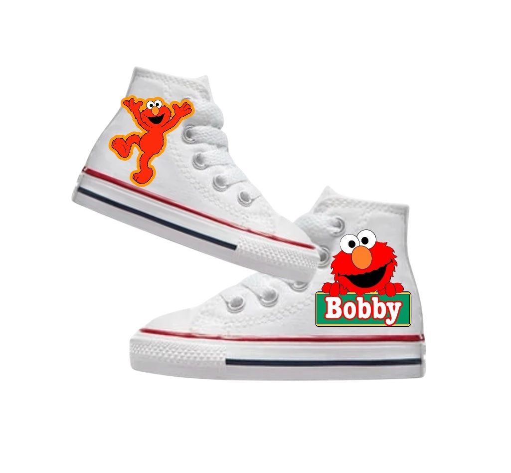 Elmo Boys Overall / Elmo jeans Jumpsuit set with Matching shoes #Mockup
