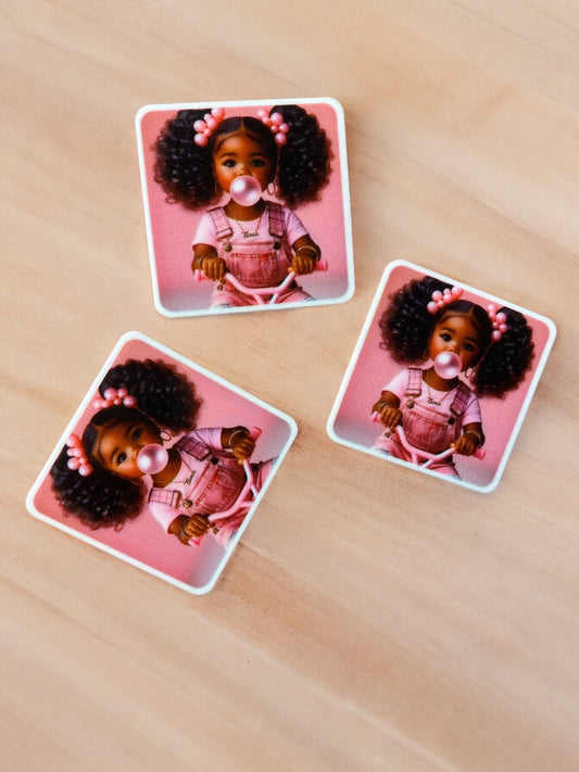 Black Girl Resin Planar (Price is for 1 Piece)