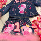 Peppa Pig Denim Outfit, Peppa Big Birthday outfit (glitter double layer design)