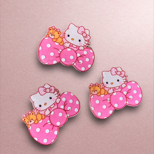 3D Hello Kitty Glitter Resin Planar (Price is for 1 piece)