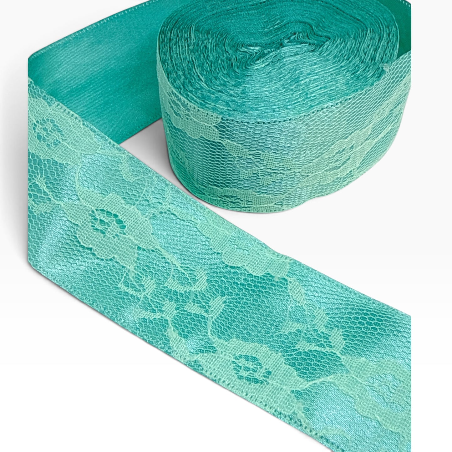 Turquoise Lace Ribbon(per yard ) 1.5 inch
