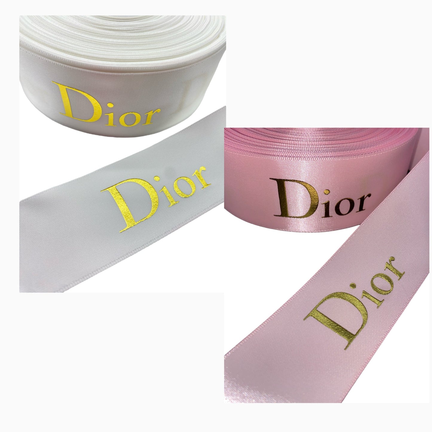 Designer Satin Ribbon, (38mm/1.5 inches) Foil Ribbon