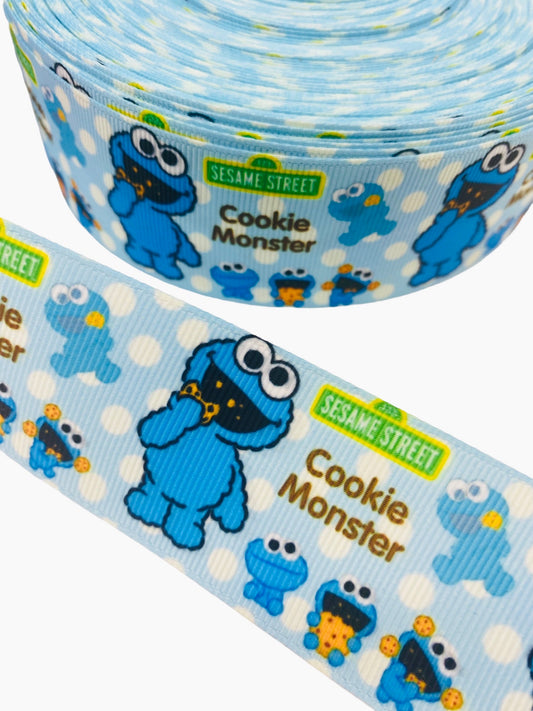 Cookie Monster Ribbon 38mm/ 1.5 Inch Ribbon (1 Yard)                                 🎀  May New Arrival 🎀