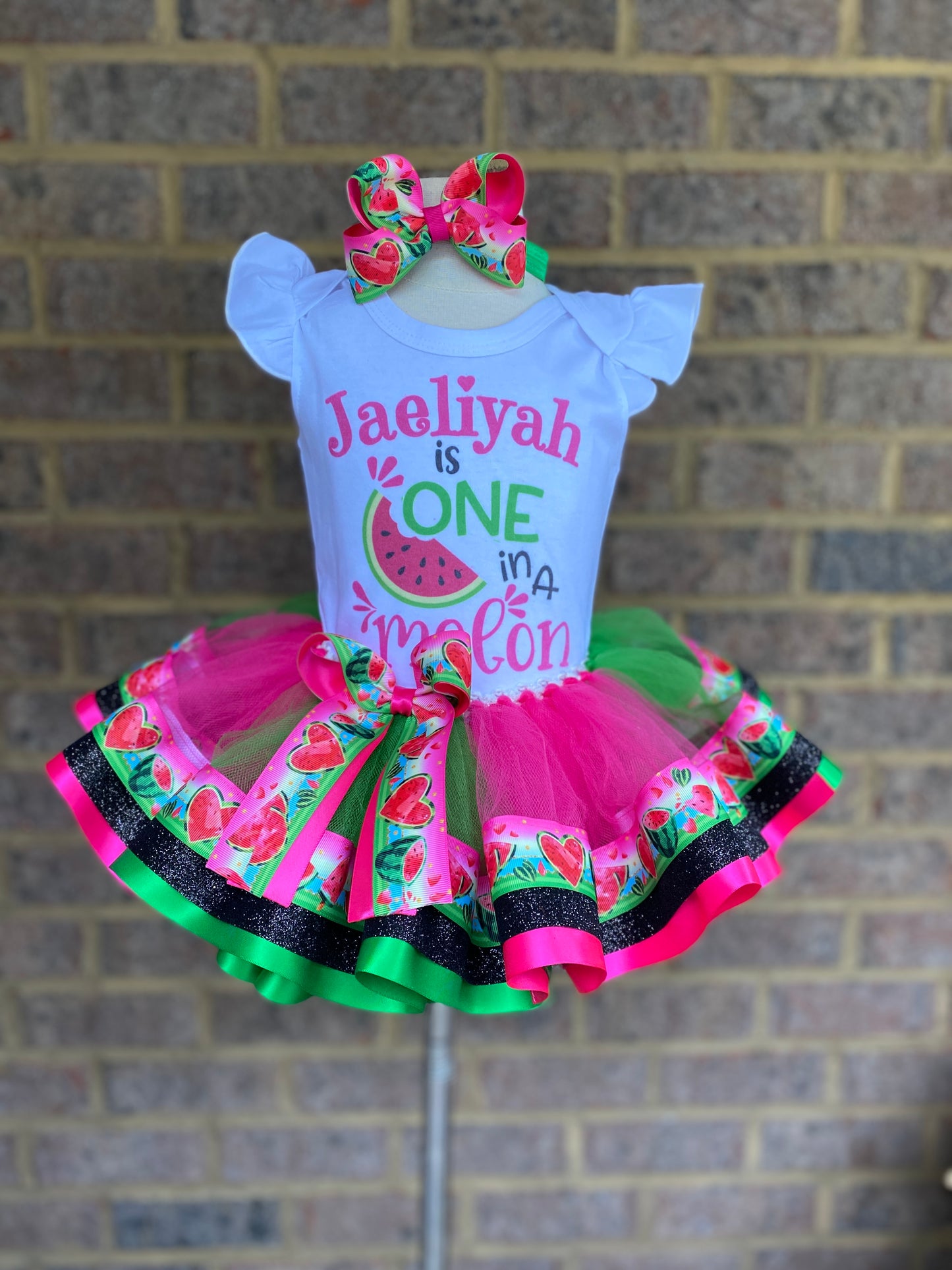 Melon Tutu outfit, one in a melon tutu outfit