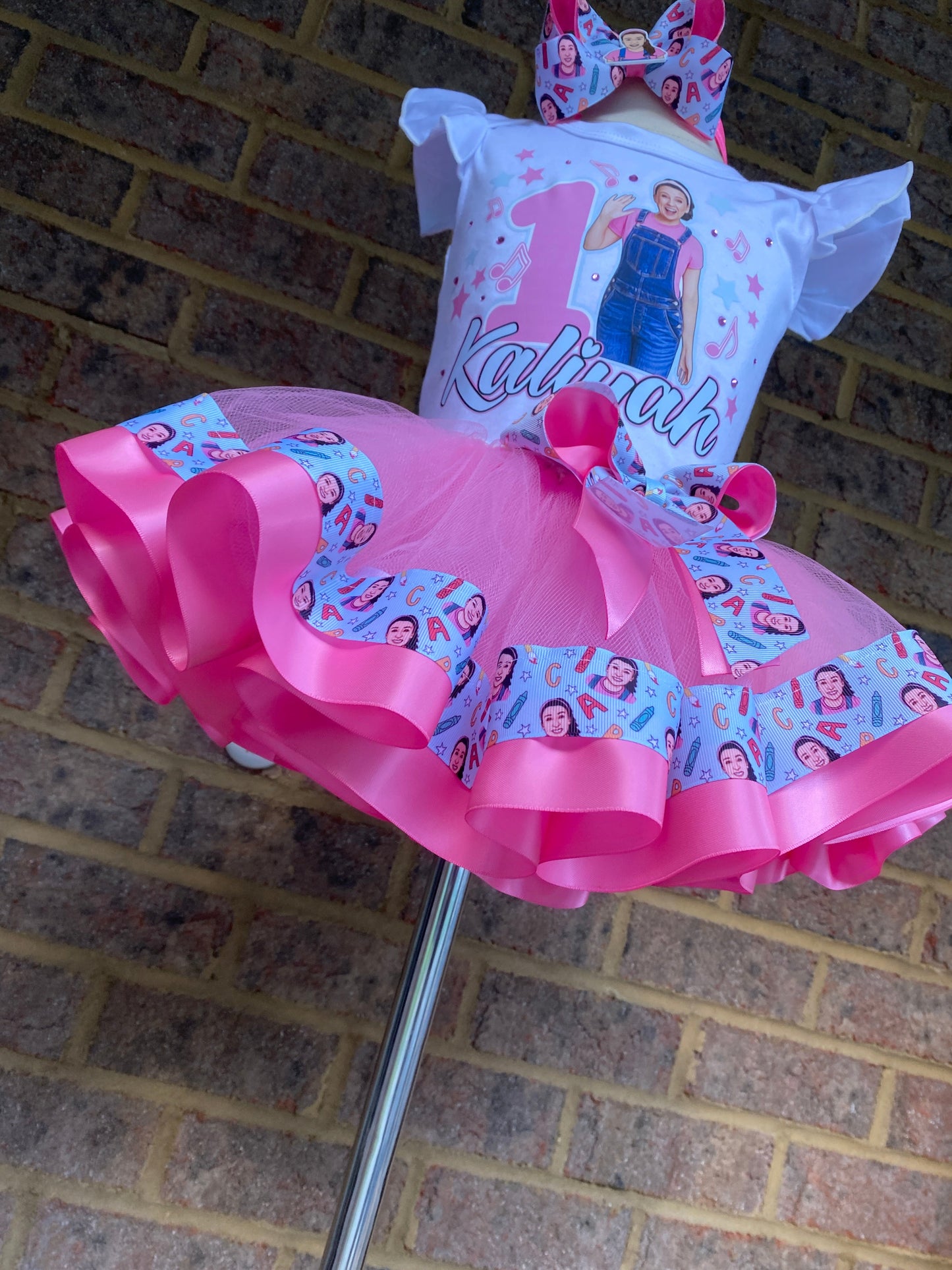 Ms Rachel 2 layer ribbon trimmed tutu outfit