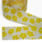 Yellow  & White Flower Ribbon ( per yard) 1.5 inch