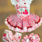 Strawberry Tutu Outfit, strawberry tutu with matching shoes and sock, Berry First Birthday tutu outfit