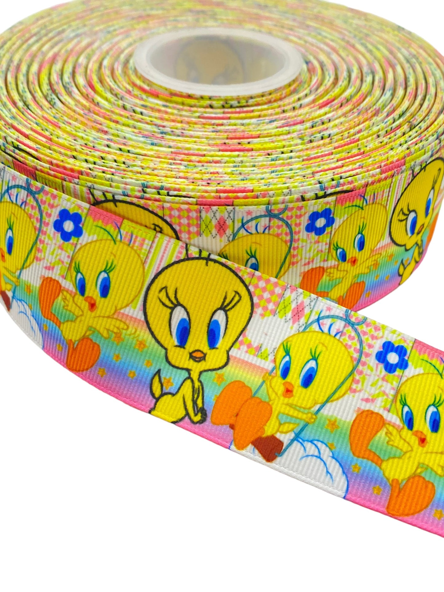 38mm / 1.5 inch Ribbon, Tweety Bird Ribbon (1 Yard) 🎀April New🎀