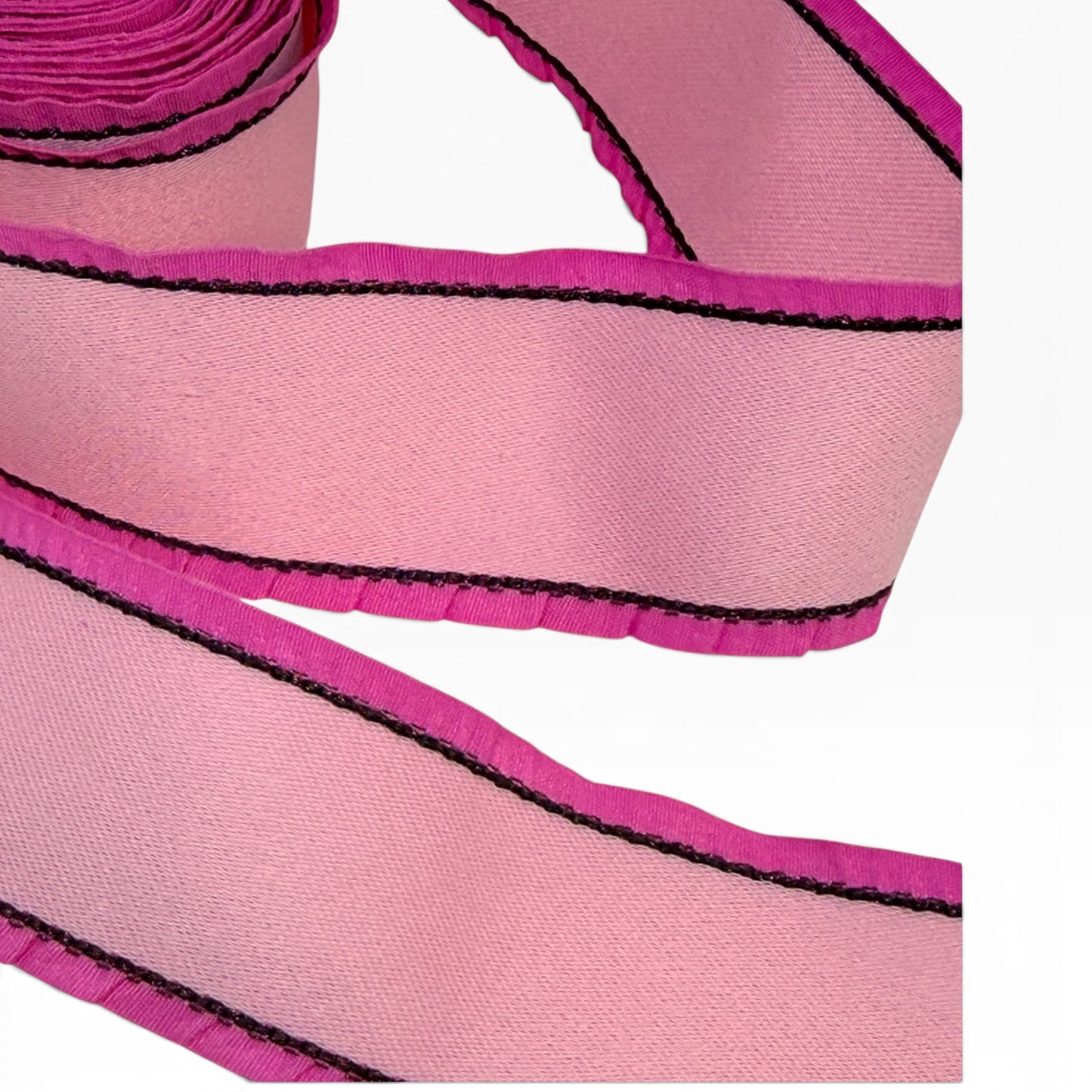 Pink Ruffle Edge Ribbon (per yard) 1.5 inch