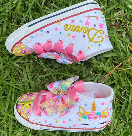 Unicorn Bling Converse Sneakers