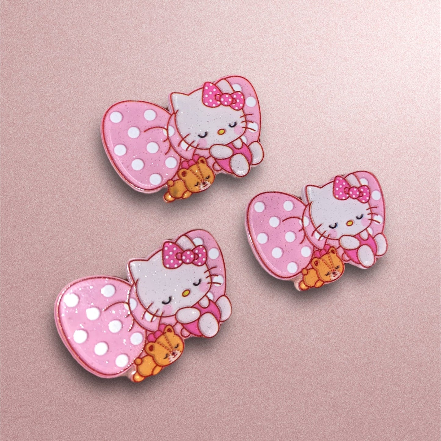 3D Hello Kitty Glitter Resin Planar (Price is for 1 piece)