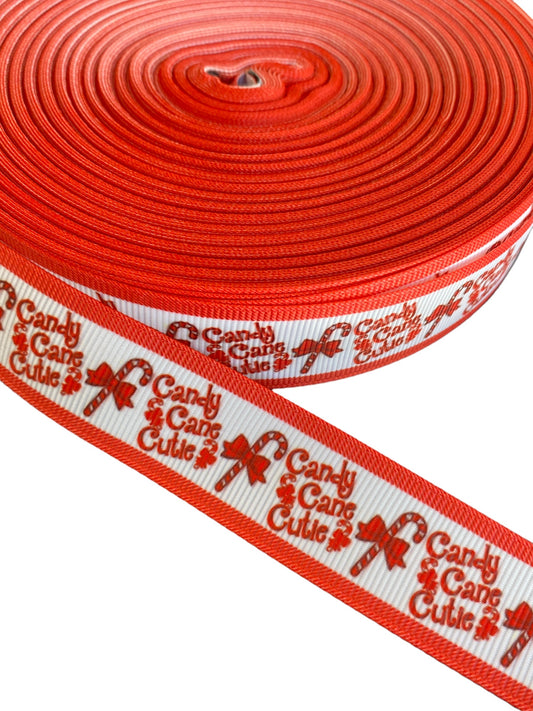 Candy cane Ribbon / Christmas Ribbon (22mm)