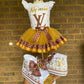 L V Designer Tutu outfit with Matching Shoes