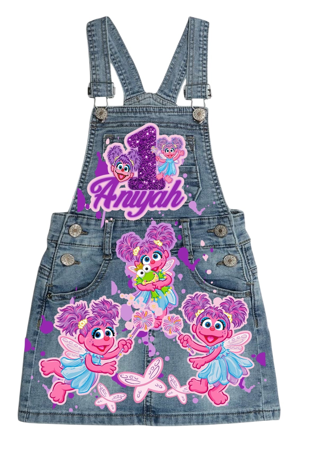Abby Denim Jeans overall Dress, Abby Denim Birthday jeans Dress