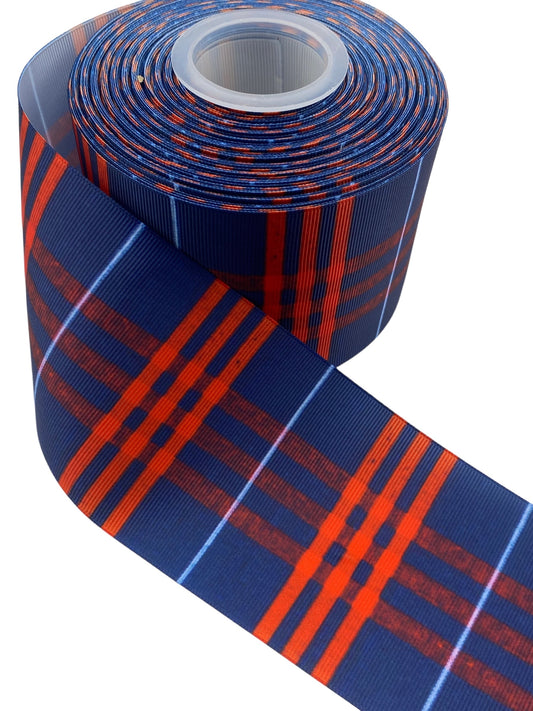 School Plaid print Ribbon. 1 yard, school Ribbon (75mm/3inch Ribbon)🔴