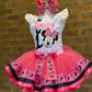 Minnie Mouse Tutu Outfit (3 layer Ribbon Trimmed tutu outfit) Minnie Outfit