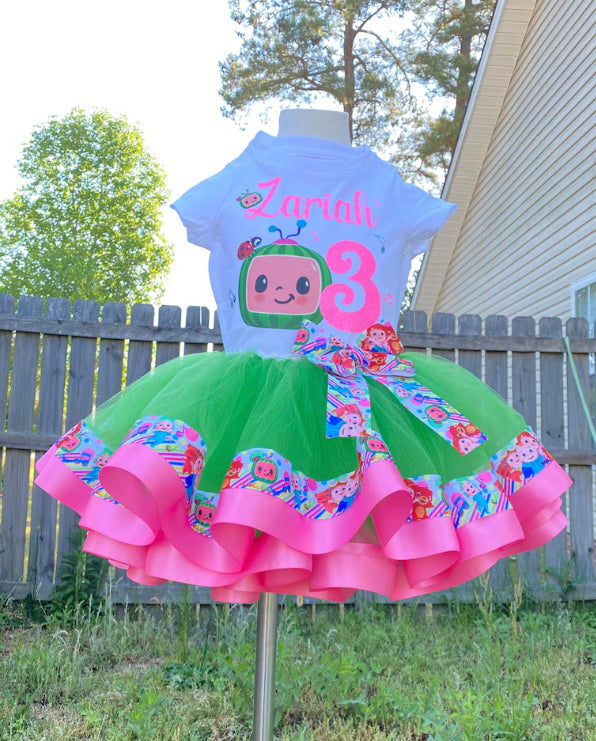 Cocomelon Tutu Outfit (3 Layer Outfit) Cocomelon #16