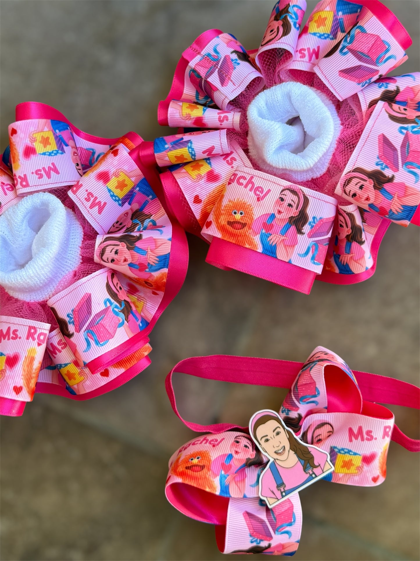 Ms Rachel tutu sock, Ms Rachel Ruffle sock, Ms Rachel Hair Accessories
