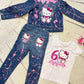 Hello kitty Denim Birthday Outfit, Denim Hello Kitty outfit