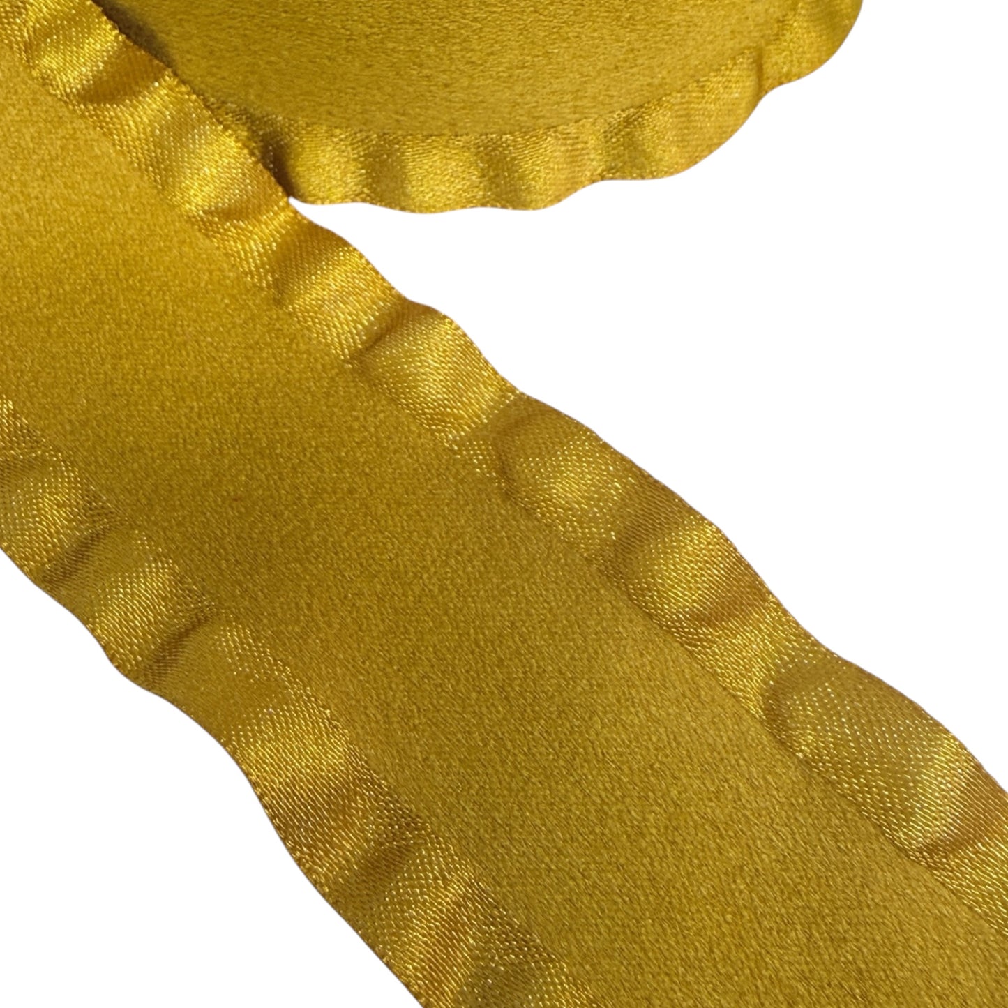 Gold Ruffle Edge Ribbon (per yard) 1.5 inch