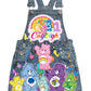 Carebear Denim outfit, Carebear jeans overall dress, Carbear Birthday jeans outfit