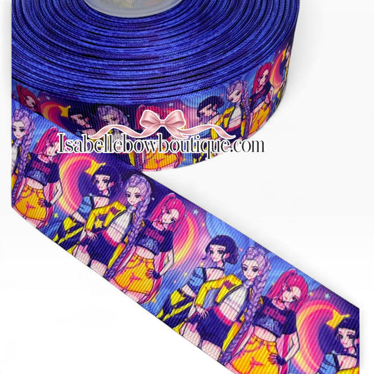 K-Pop Demond hunter Ribbon | 1.5 inch K Pop Demond hunter Ribbon 💚