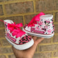 Minnie Mouse Bling Converse Sneakers, Minnie Mouse personalized Bling sneakers