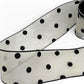 Black & White Polka dot chiffon Ribbon(per yard ) 1.5 inch