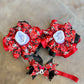 Minnie Mouse Ruffle socks, Minnie Mouse tutu socks, Minnie Mouse hair accessories