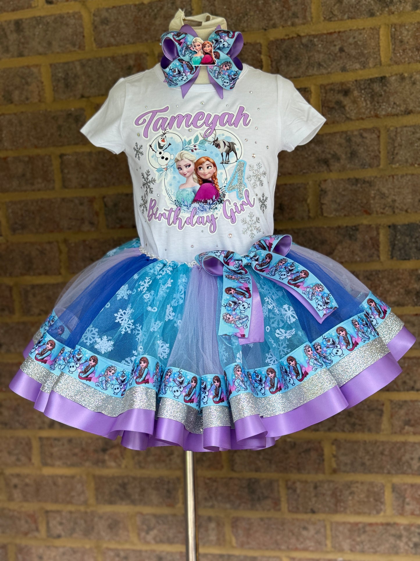 Tutu outfit, Frozen tutu outfit, frozen birthday tutu outfit with matching shoes