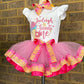 Sweet One Tutu Outfit (2 layer ribbon trim tutu)