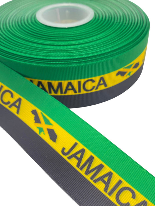 38mm / 1.5 inch Ribbon, Jamaica 🇯🇲 Ribbon (1 Yard) 🎀April New🎀