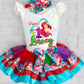 Little Mermaid Tutu outfit Little Mermaid Birthday Set Little Mermaid tutu set
