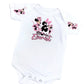 Minnie Mouse Denim overall outfit, jeans overall dress, Minnie mouse birthday jeans dress