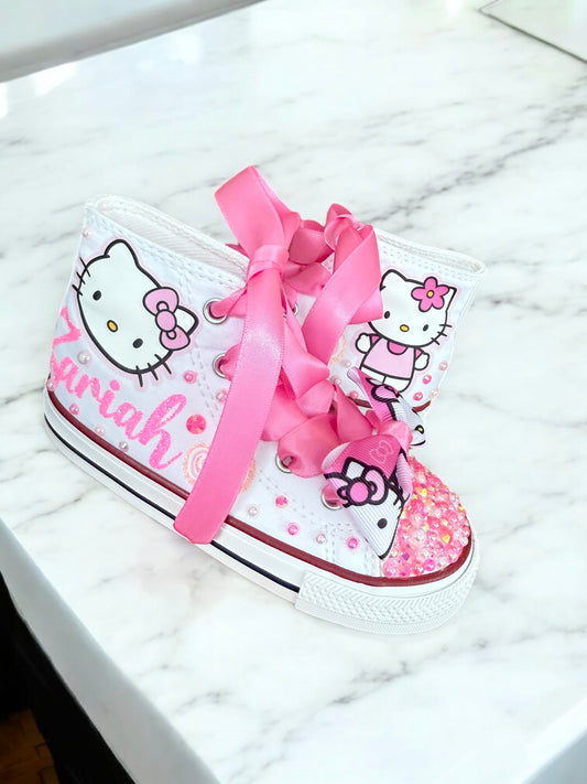 Hello Kitty Bling Converse Sneakers, Hello Kitty Bling sneakers, Hello Kitty Sneakers