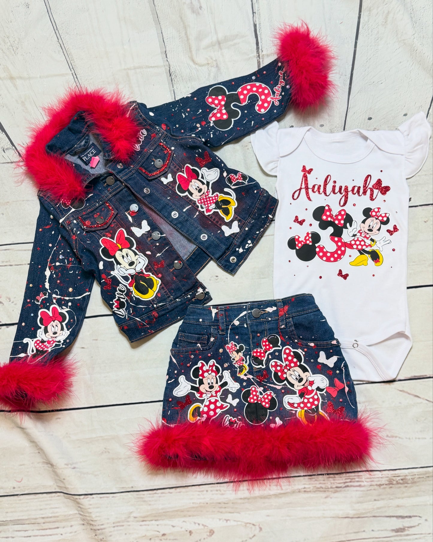 Minnie Mouse Denim outfit, Minnie Mouse Jeans Outfit