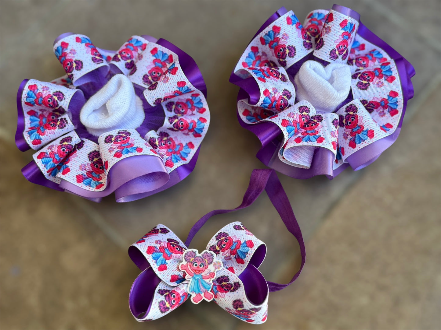 Abby Ruffle Socks, Abby tutu socks, Abby Hair Accessory