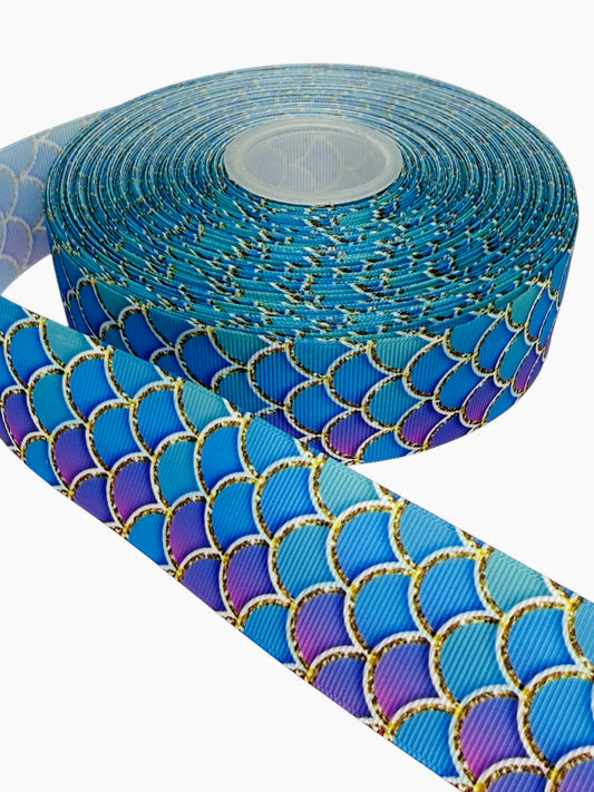 #C250 (Mermaid Ribbon 38mm / 1.5 inch Ribbon, (1 Yard)🟢