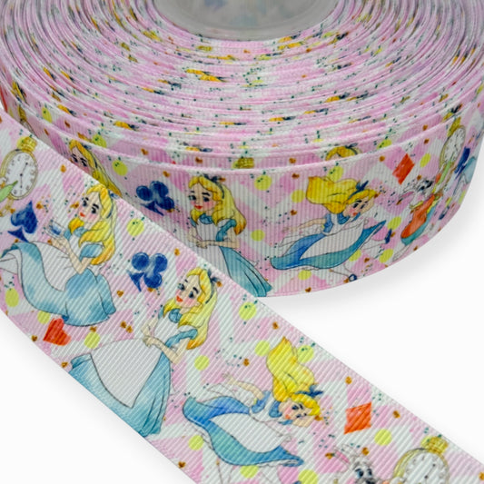 Alice In Wonderland Ribbon (38mm/ 1.5 inches)🟢