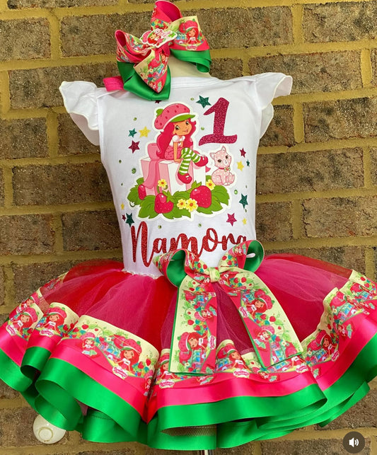 Strawberry shortcake Tutu Outfit, strawberry tutu strawberry outfit Strawberry shortcake tutuset