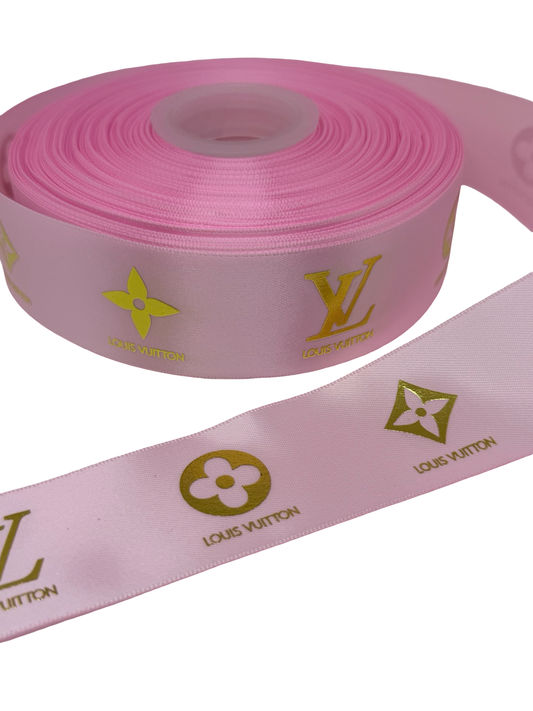LV Ribbon (1 yard) 38mm/ 1.5 inches Foil Ribbon ) 🖤