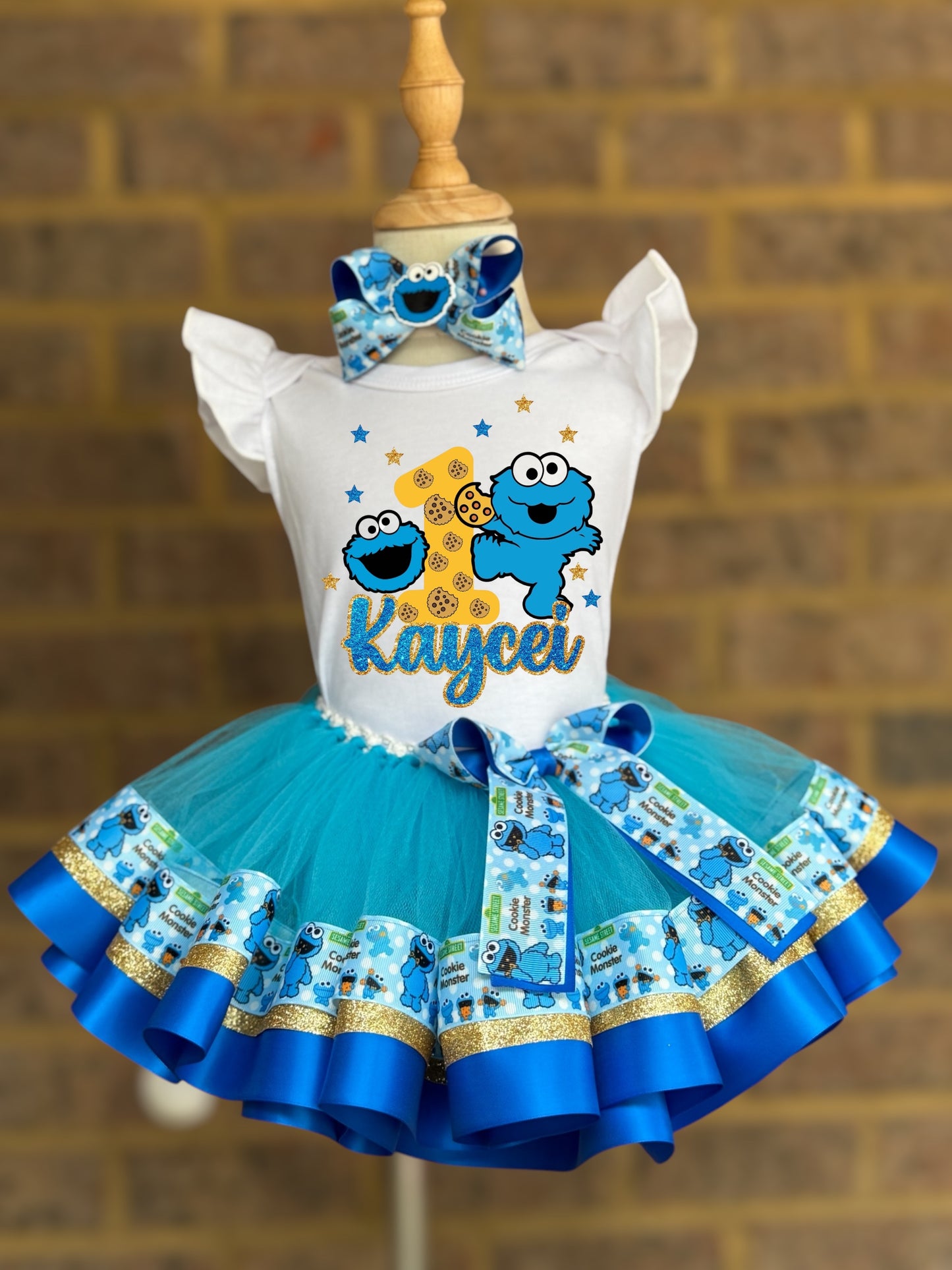 Cookie Monster Tutu Outfit Cookie Monster tutu set