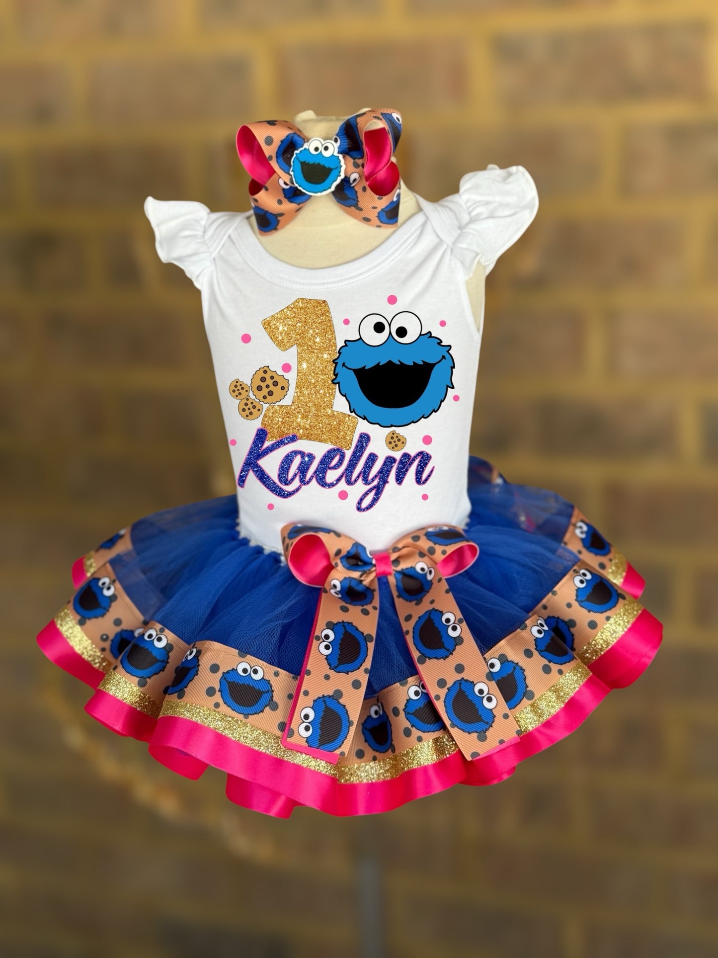 Cookie Monster Tutu Outfit Cookie Monster Birthday set