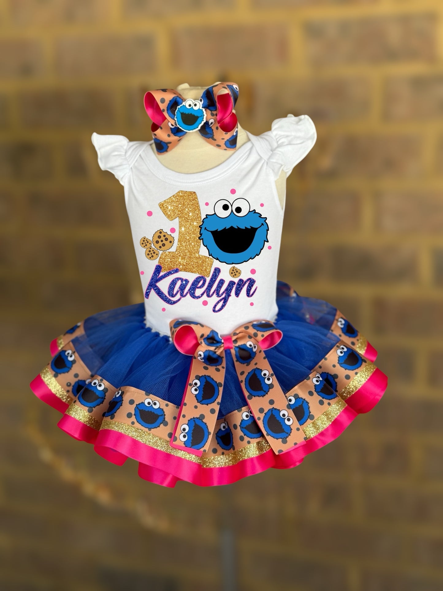 Cookie Monster Tutu Outfit Cookie Monster Birthday set