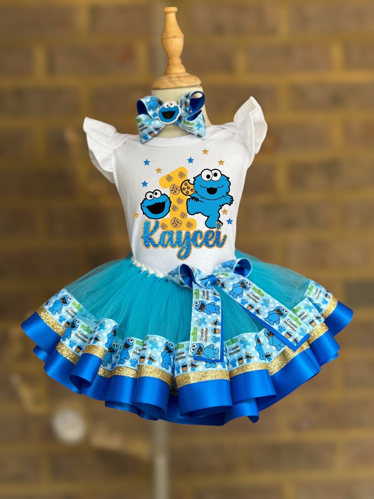 Cookie Monster Tutu Outfit Cookie Monster tutu set