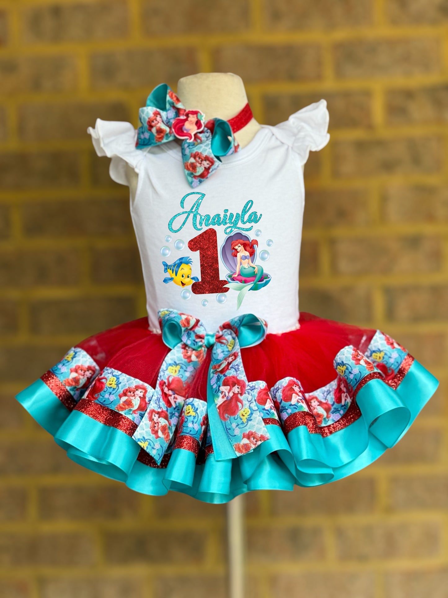 Little Mermaid Tutu outfit Little Mermaid Birthday Set Little Mermaid tutu set