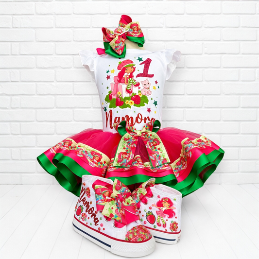 Strawberry shortcake Tutu Outfit | Strawberry Shortcake Birthday Outfit