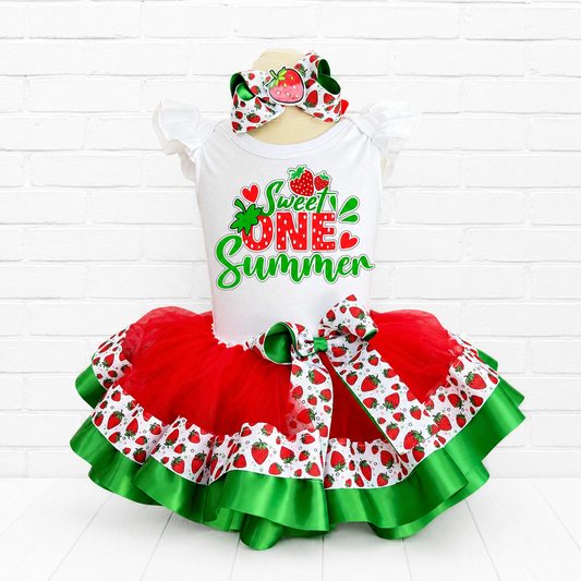 Strawberry Tutu outfit | Strawberry tutu set